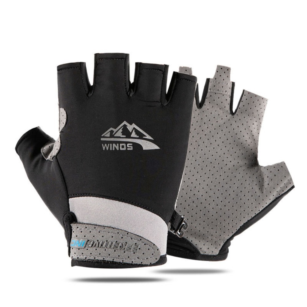 Leather Driving Glove - Anti-uv Half Finger Fishing Gloves Summer