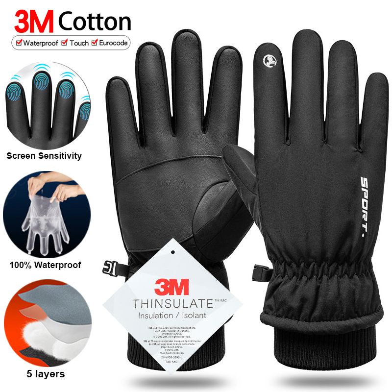 Ski Glove Waterproof - Thermal Winter Cycling Ski Gloves Outdoor