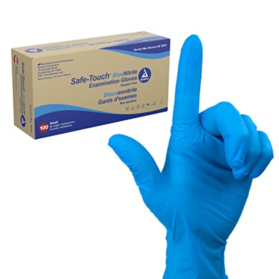 Exam Glove Nitrile - Safe-Touch Disposable Nitrile Exam Gloves, Powder-Free,