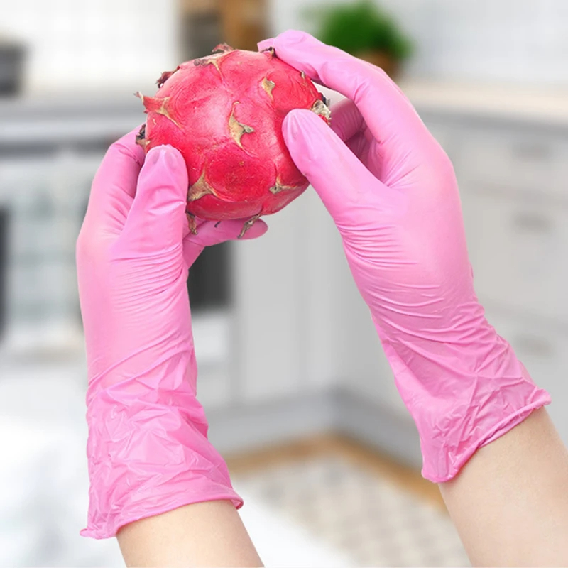Green Disposable Gloves Pink E - Exam Glove Nitrile recension och pris