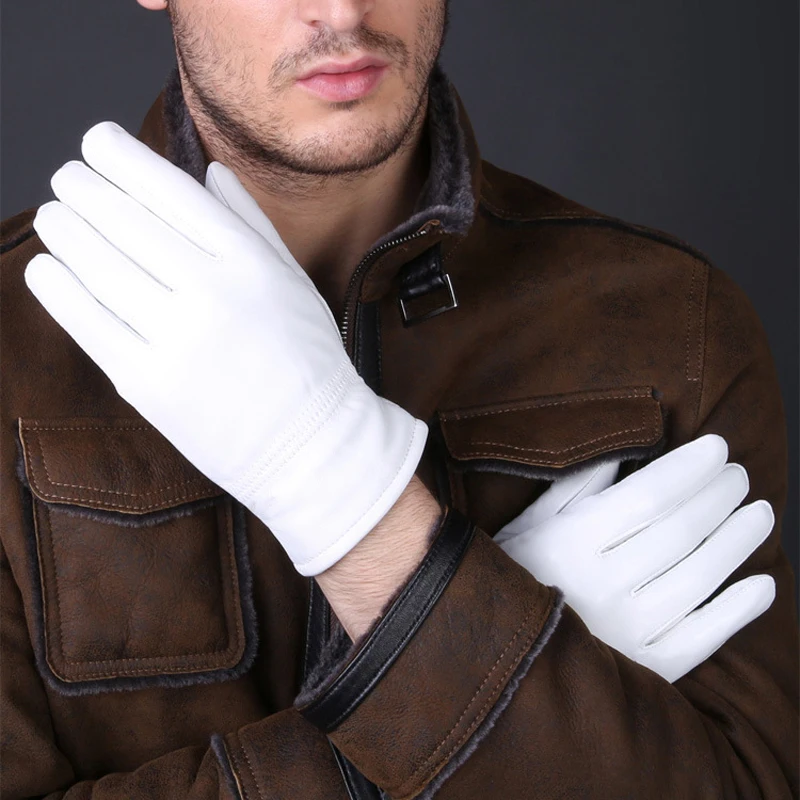 2025 Winter Genuine Leather Wh - Leather Driving Glove recension och pris