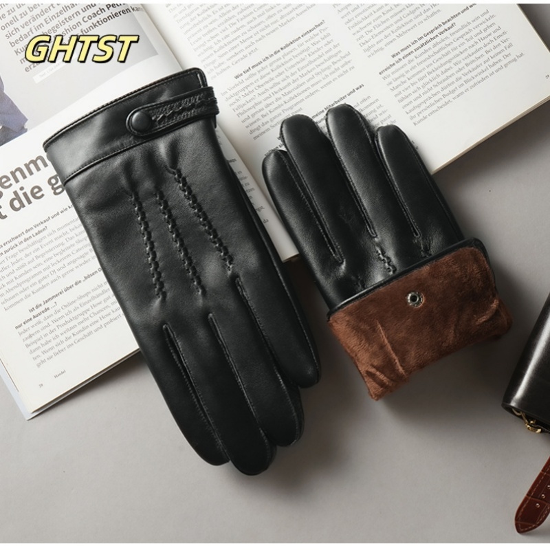 2025 New Men Winter Genuine Le - Leather Driving Glove recension och pris