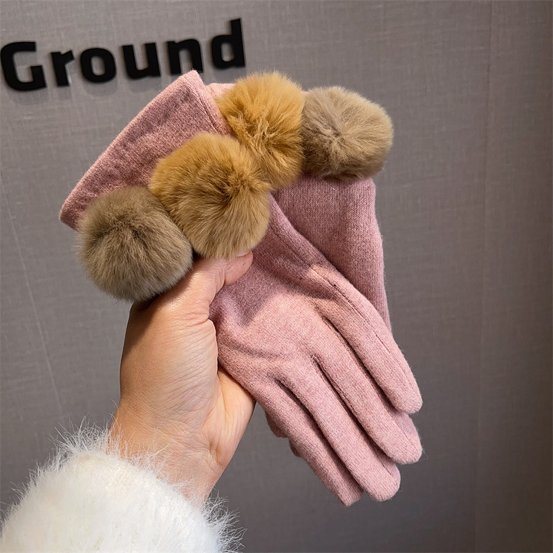 Gloves Women Wool Plaid Fox Fu - Wool Glove Lined recension och pris