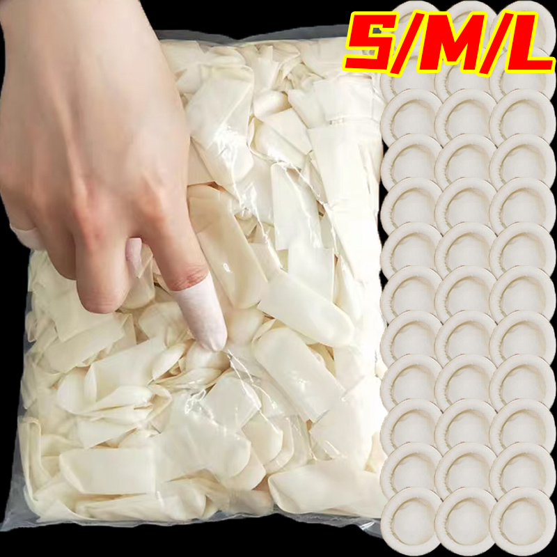 50-200pc Non-slip Fingers Cove - Rubber Glove Cleaning recension och pris