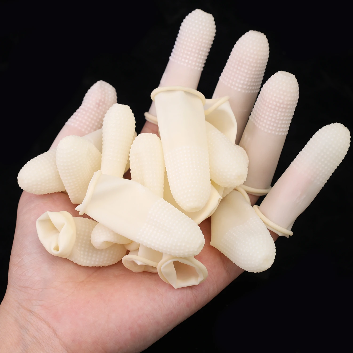 50-200pc Non-slip Fingers Cove - Rubber Glove Cleaning recension och pris