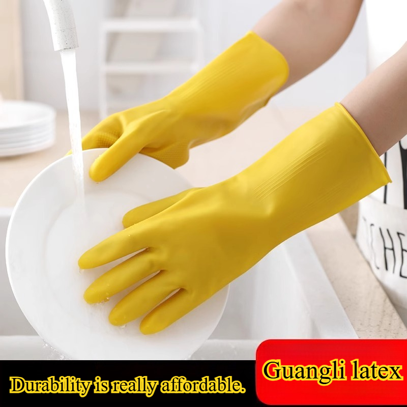 3 Pairs of Household Gloves Ho - Dish Glove Rubber recension och pris