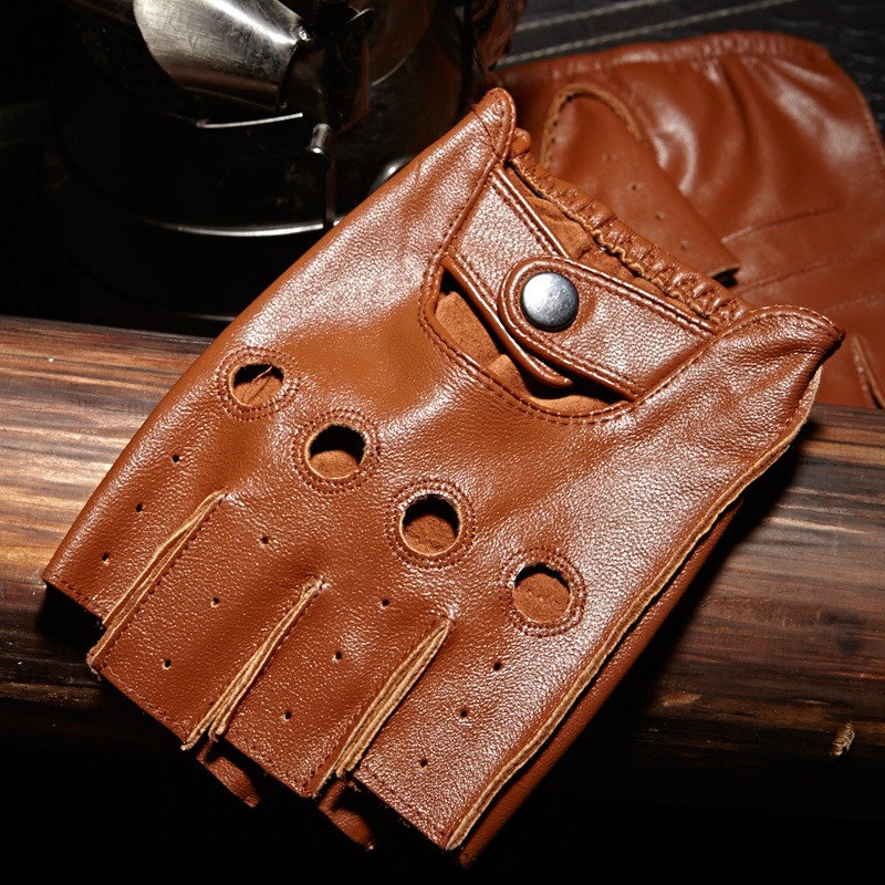 High Quality Man's Half Finger - Leather Driving Glove recension och pris