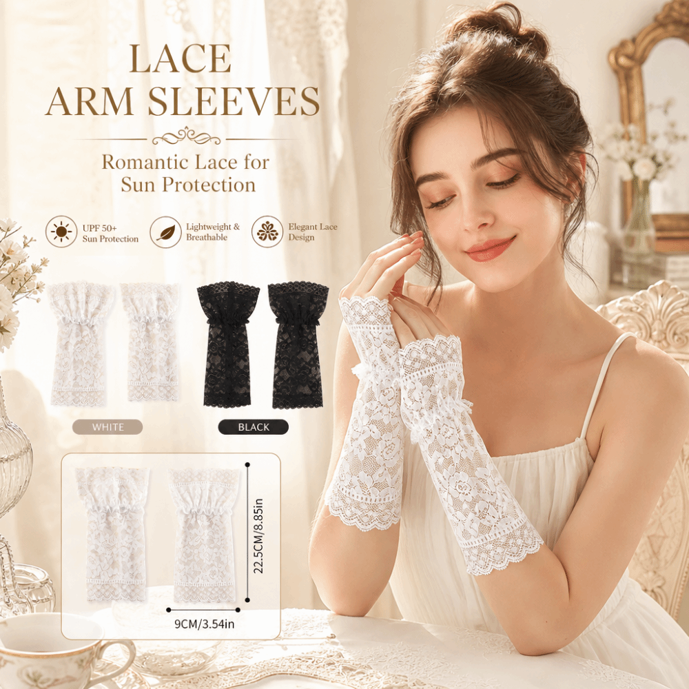 Lace Ruffles Pleated Detachabl - Fingerless Glove Knit recension och pris