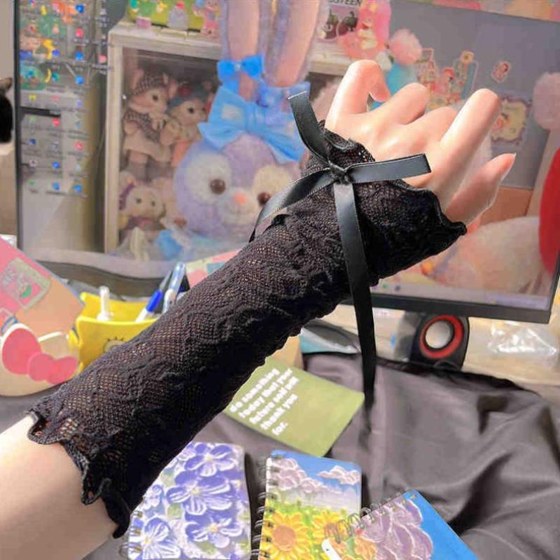 Women Gothic Mesh Fingerless G - Fingerless Glove Knit recension och pris
