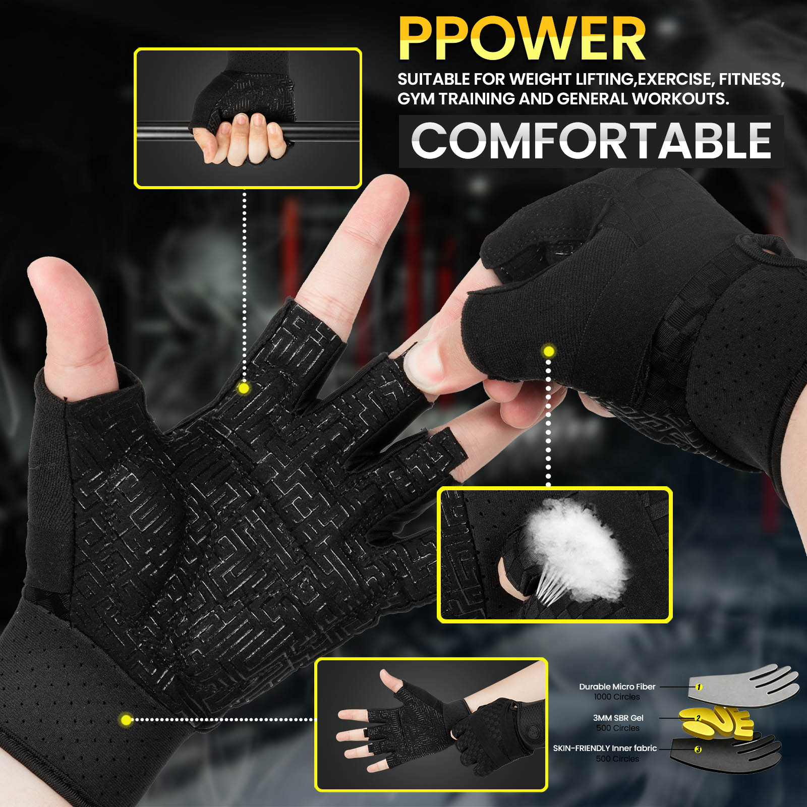 Gym Gloves for Men Sports Mult - Workout Glove Gym recension och pris