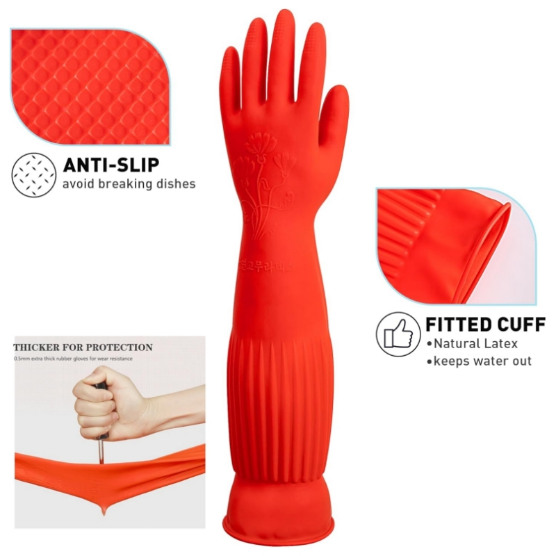 45CM Extra-Long Rubber Cleanin - Dish Glove Rubber recension och pris