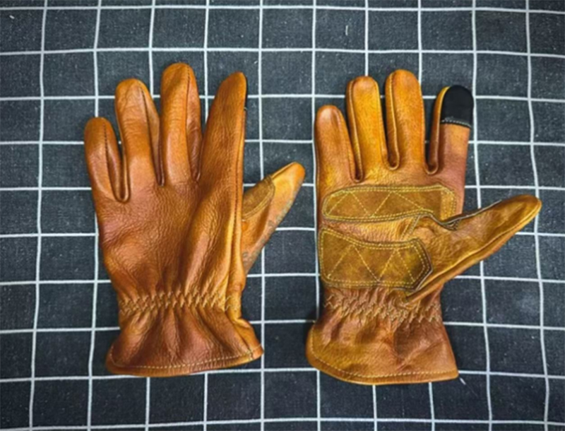 Handmade Genuine Leather Retro - Motorcycle Glove Knuckle recension och pris