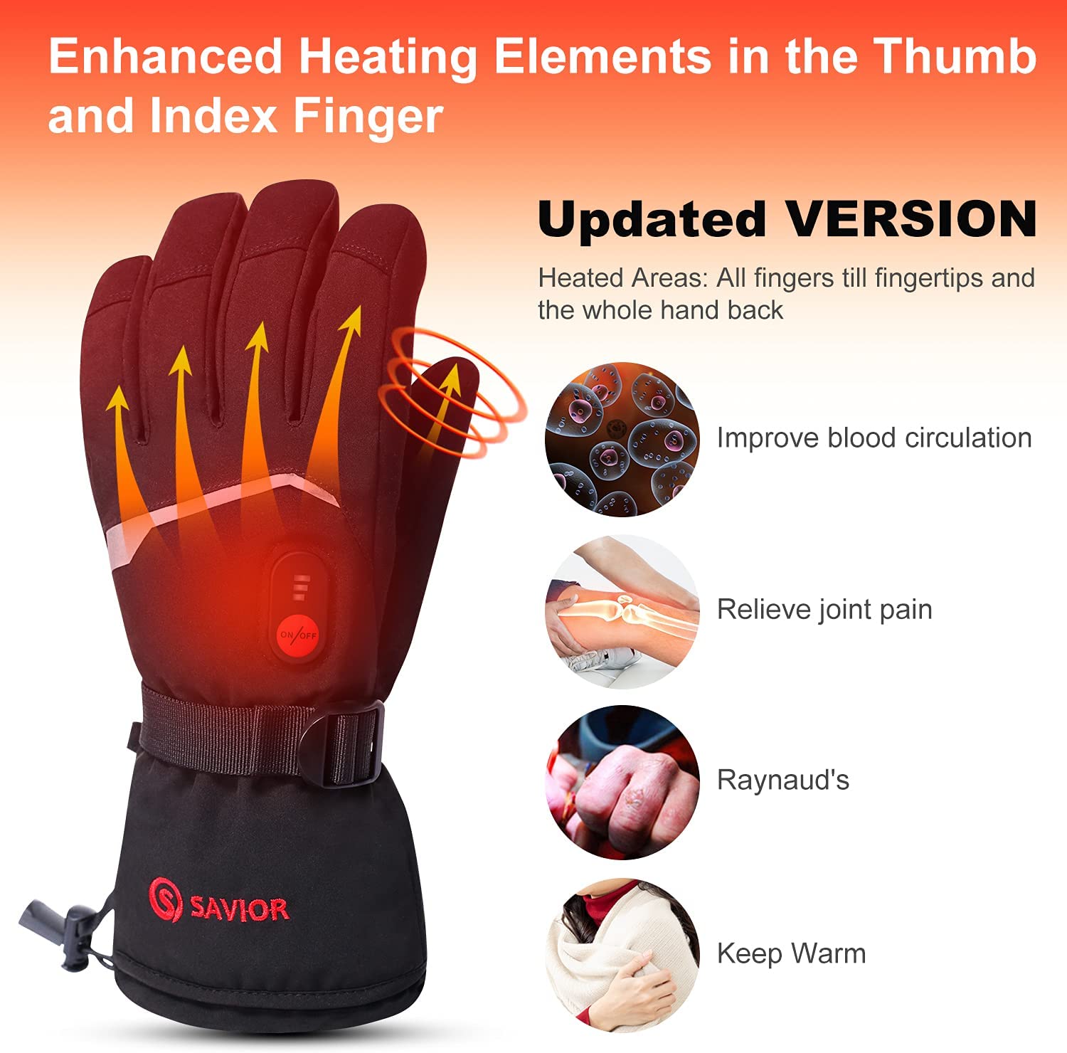 SNOW DEER Winter Heated Gloves - Heat Resistant Glove recension och pris