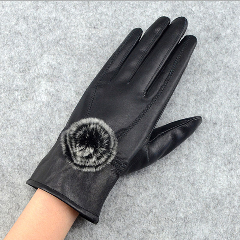 Women Winter Genuine Leather G - Wool Glove Lined recension och pris