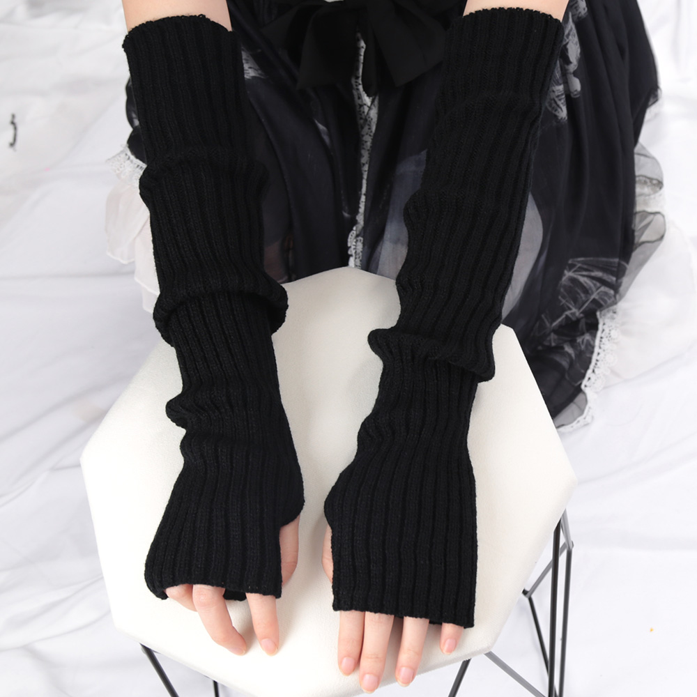 2025 New 52cm Women Knit Arm S - Fingerless Glove Knit recension och pris
