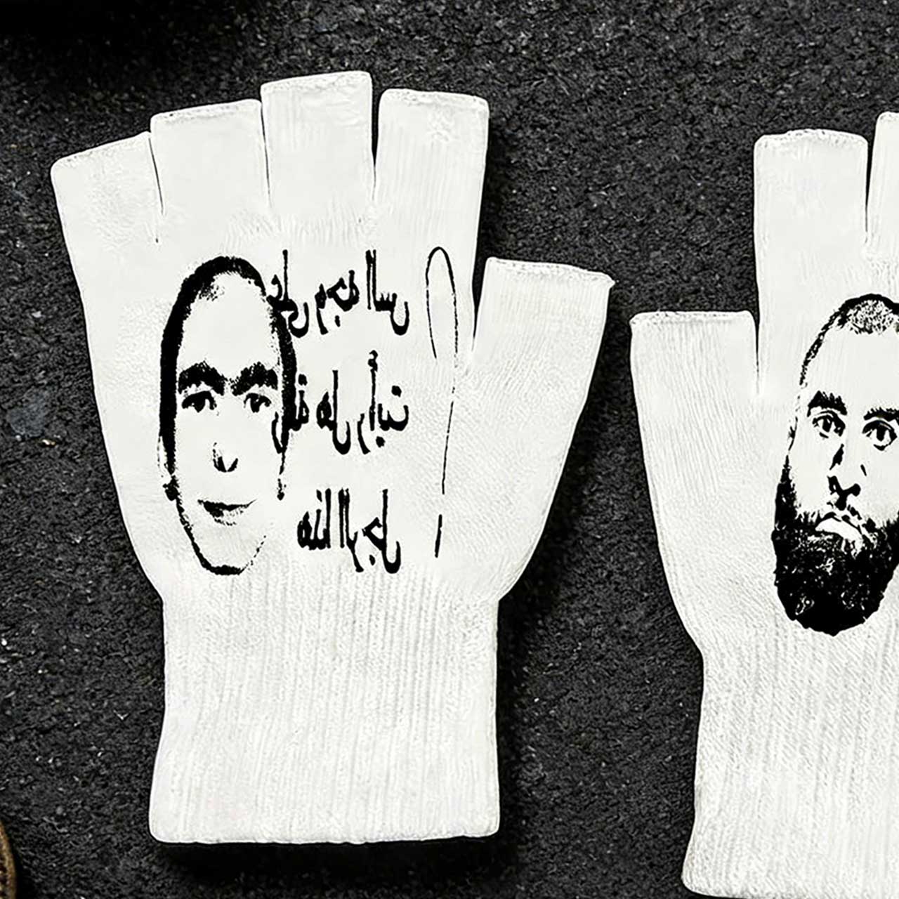 Y2K Retro Printed Fingerless G - Fingerless Glove Knit recension och pris