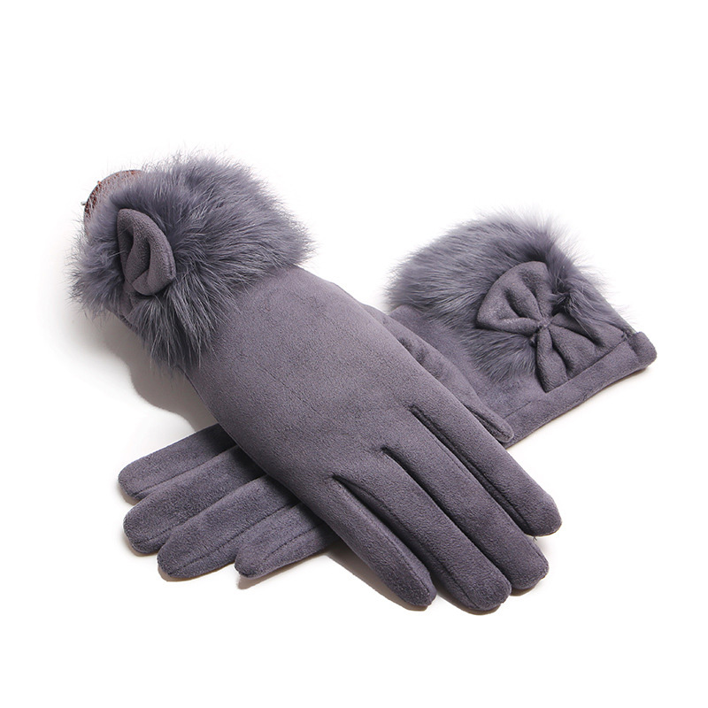 Winter Female Suede Leather Bo - Leather Driving Glove recension och pris