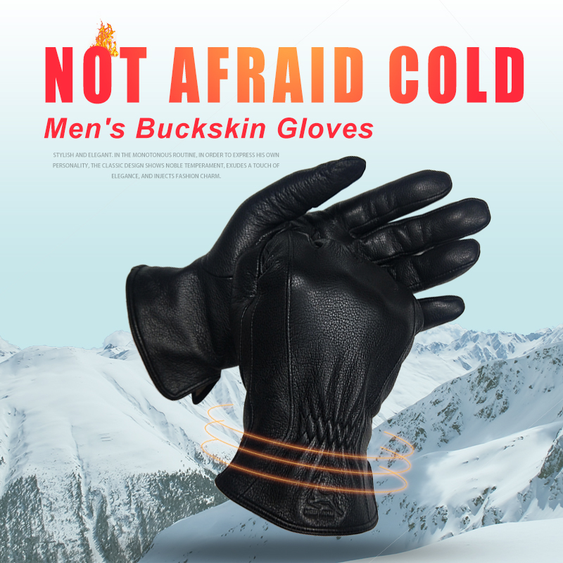  Winter Men's Black Buckskin  - Wool Glove Lined recension och pris