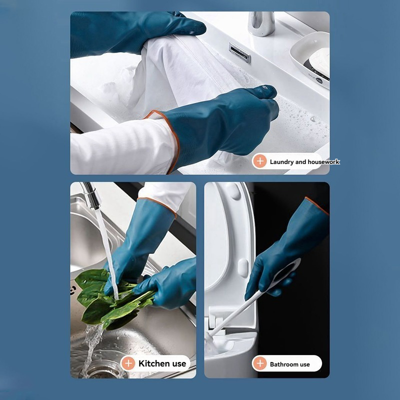 2/4 Pairs Waterproof Gloves wi - Rubber Glove Cleaning recension och pris