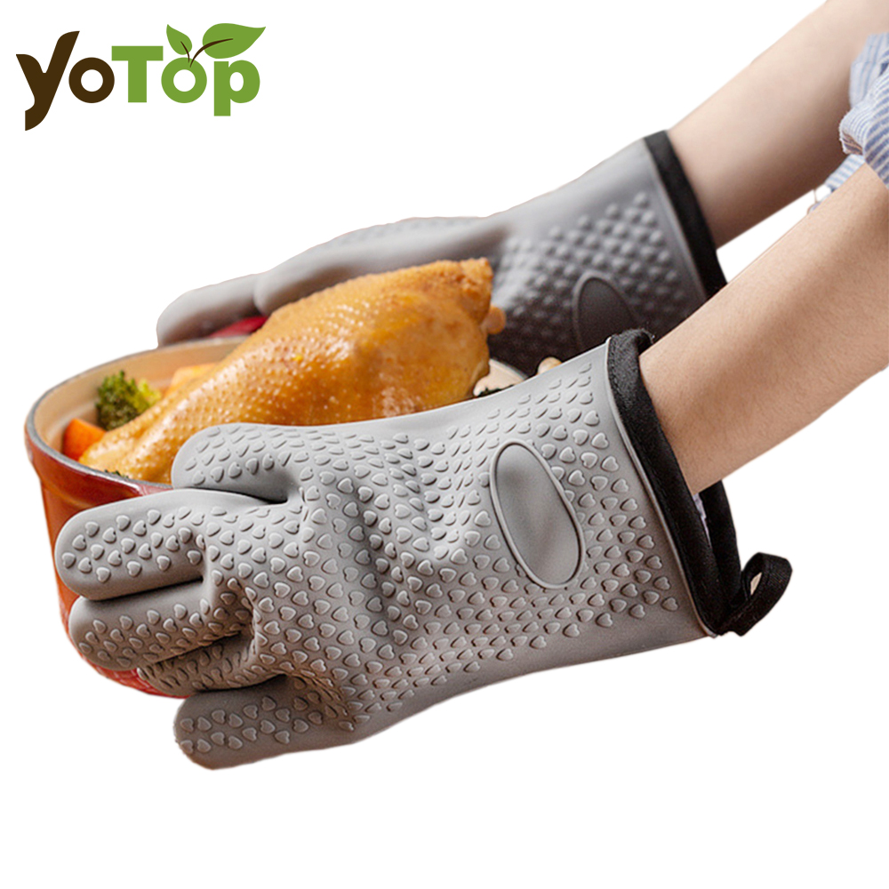 Heat Resistant Silicone Gloves - Oven Mitt Silicone recension och pris